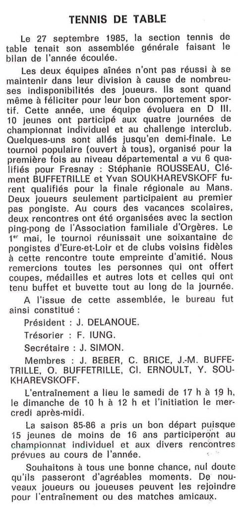 Bulletin municipal 1985